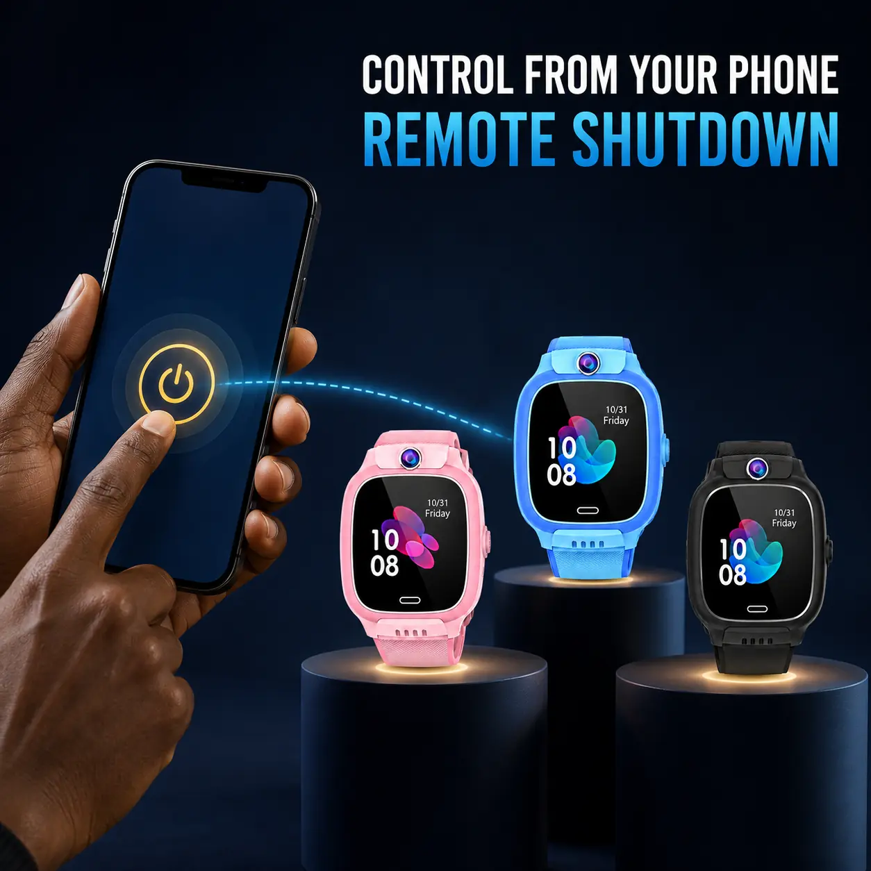 Remote shutdown from the parent phone