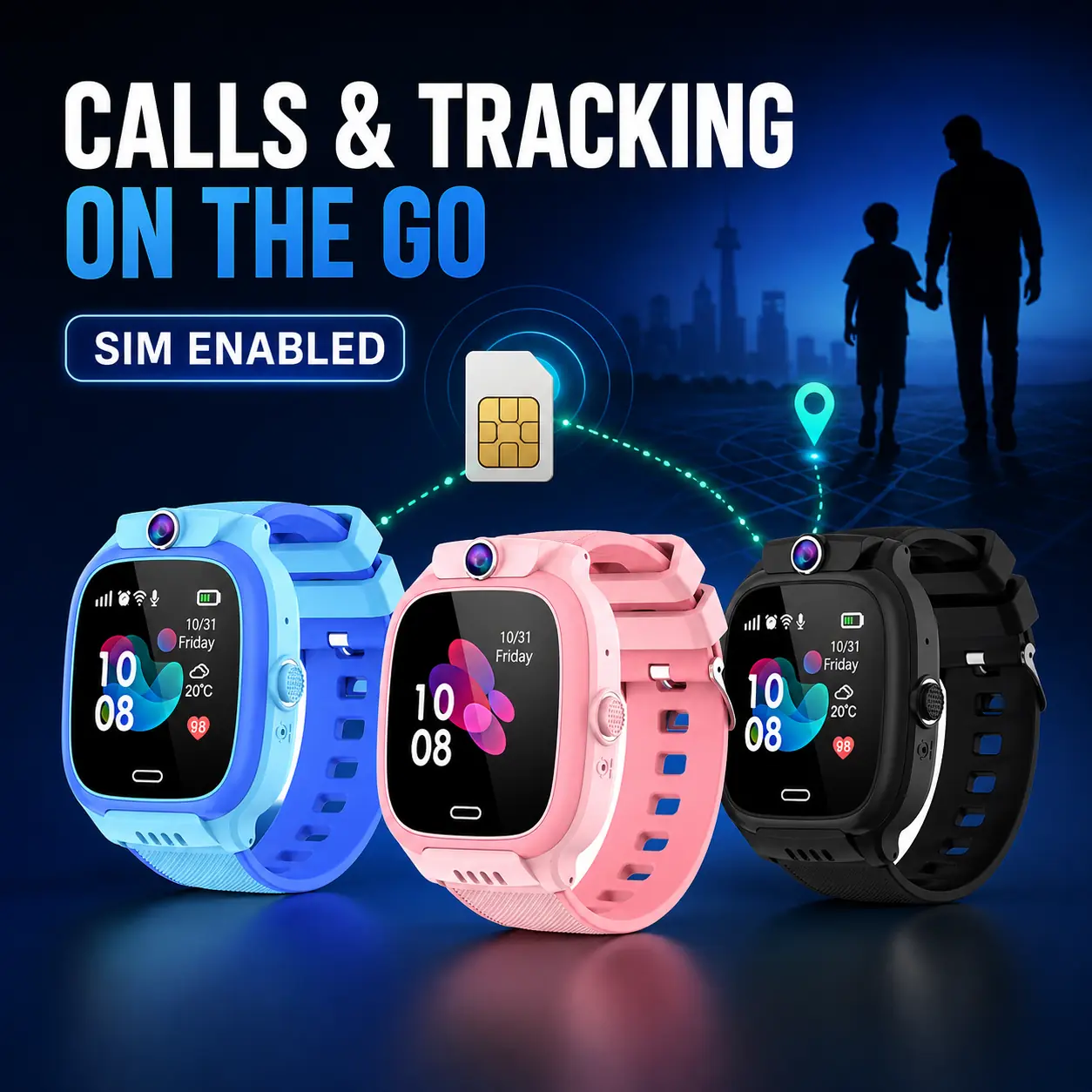 5G SIM-enabled kids smartwatch